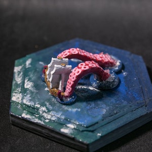Upgraded 3D Printed Catan Pirate Token for Seafarers Expansion: the Monster from the Deep