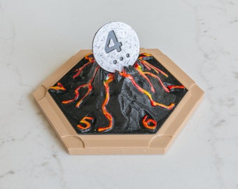 3D Print Catan Scenario: The Ancient Power Volcano/Iceberg/Jungle/Earthquake