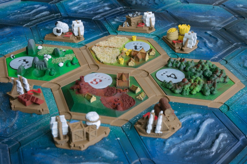 3D Printed Custom Catan Tiles the Lord of the Rings Themed - Etsy