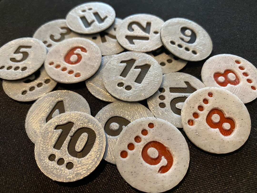 3D Printed Catan Number Tokens - Etsy