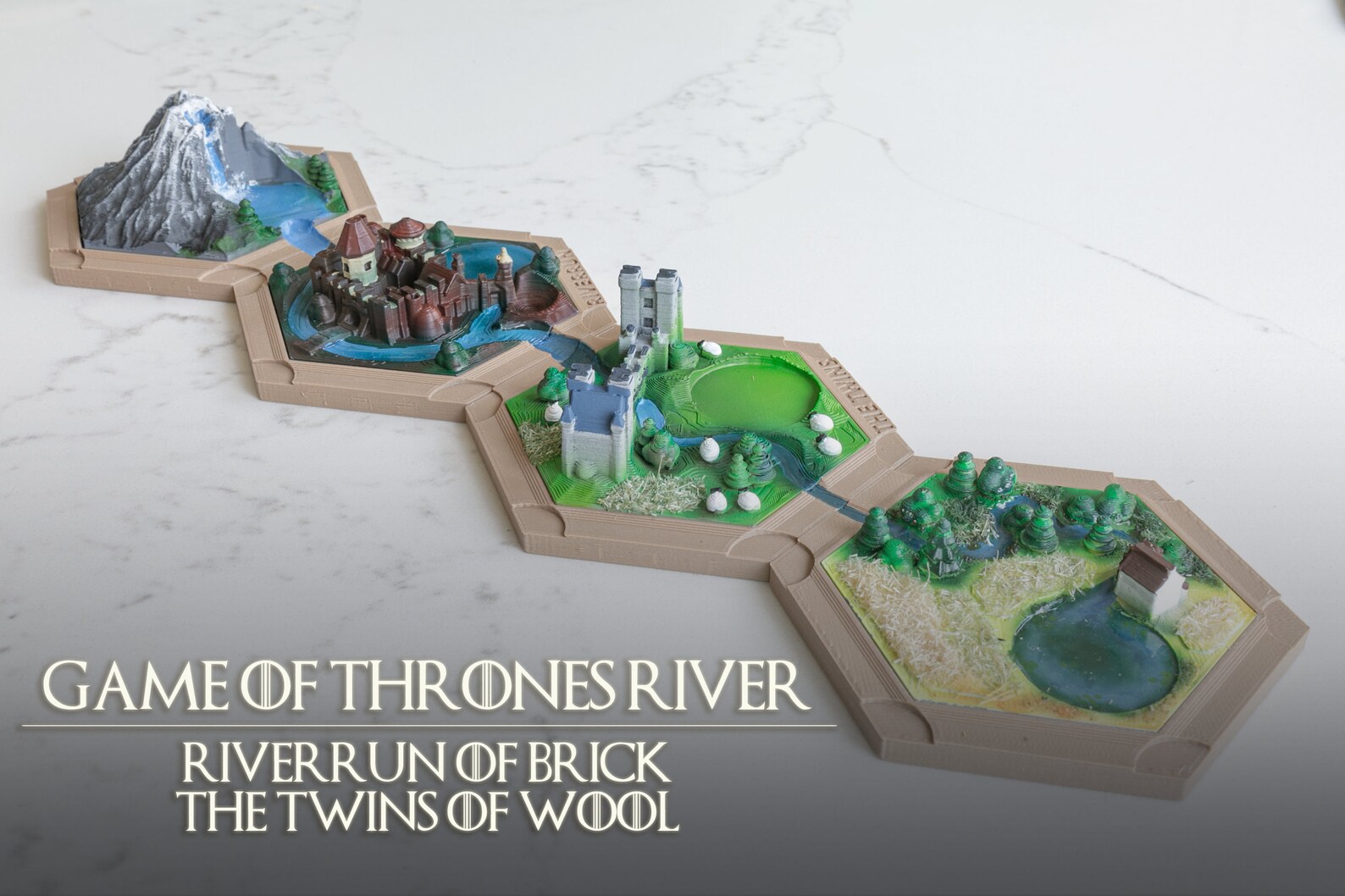 3D Printed Catan Boards for Scenario - the Rivers of Catan - Etsy