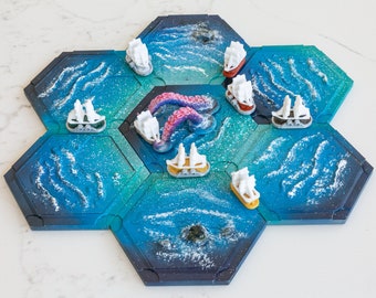 Azulejos marinos impresos en 3D de Catan