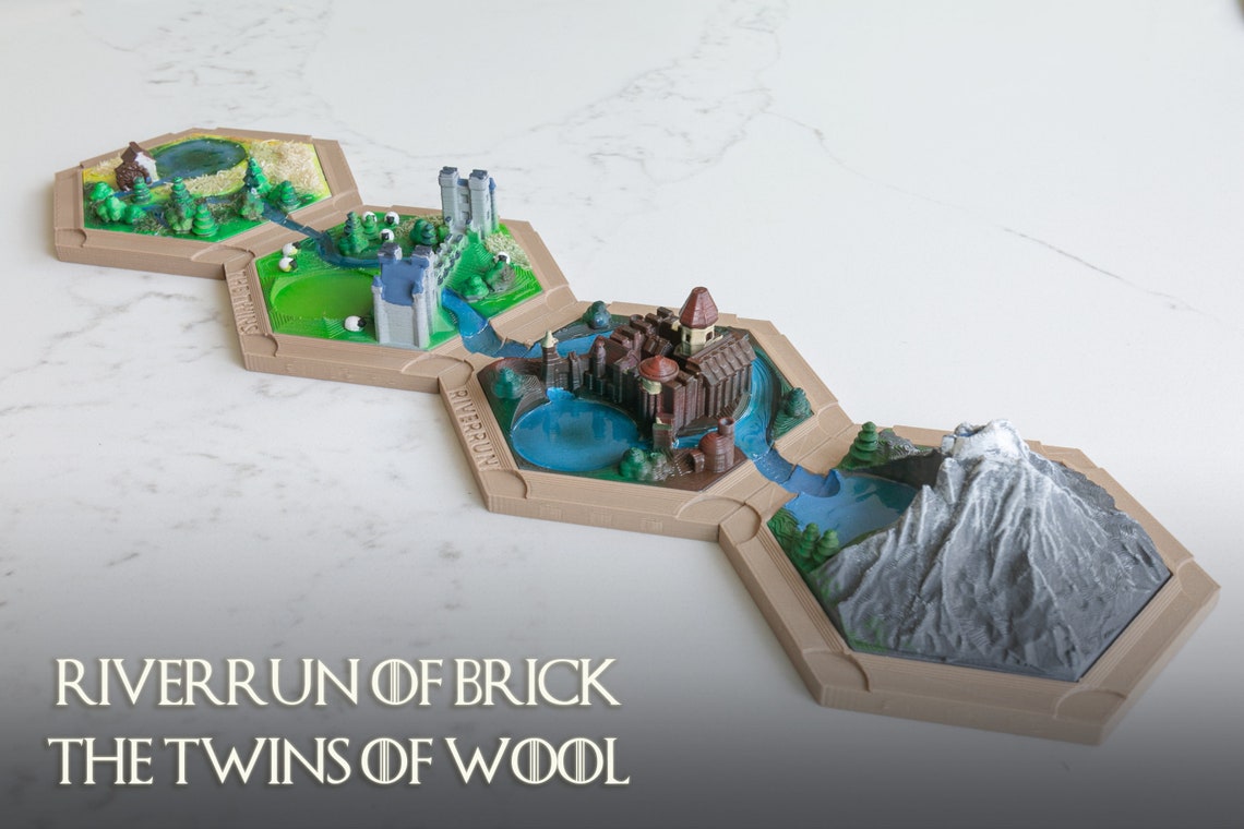 3D Printed Catan Boards for Scenario the Rivers of Catan | Etsy
