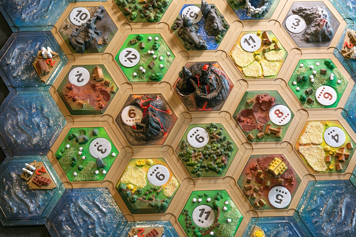 3D Printed Catan Number Tokens Etsy