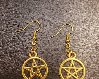 Pentagram earrings