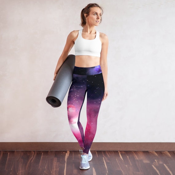 Galaxy Leggings, High Waisted Zumba Leggings, Yoga Pants, Sports