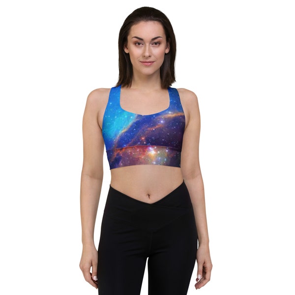 Purple Galaxy Space Sports Bra