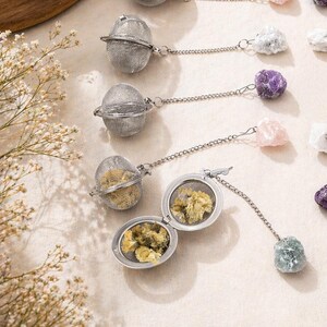 生のクリスタルティーインフューザー：宝石入りルーズリーフティーストレーナー