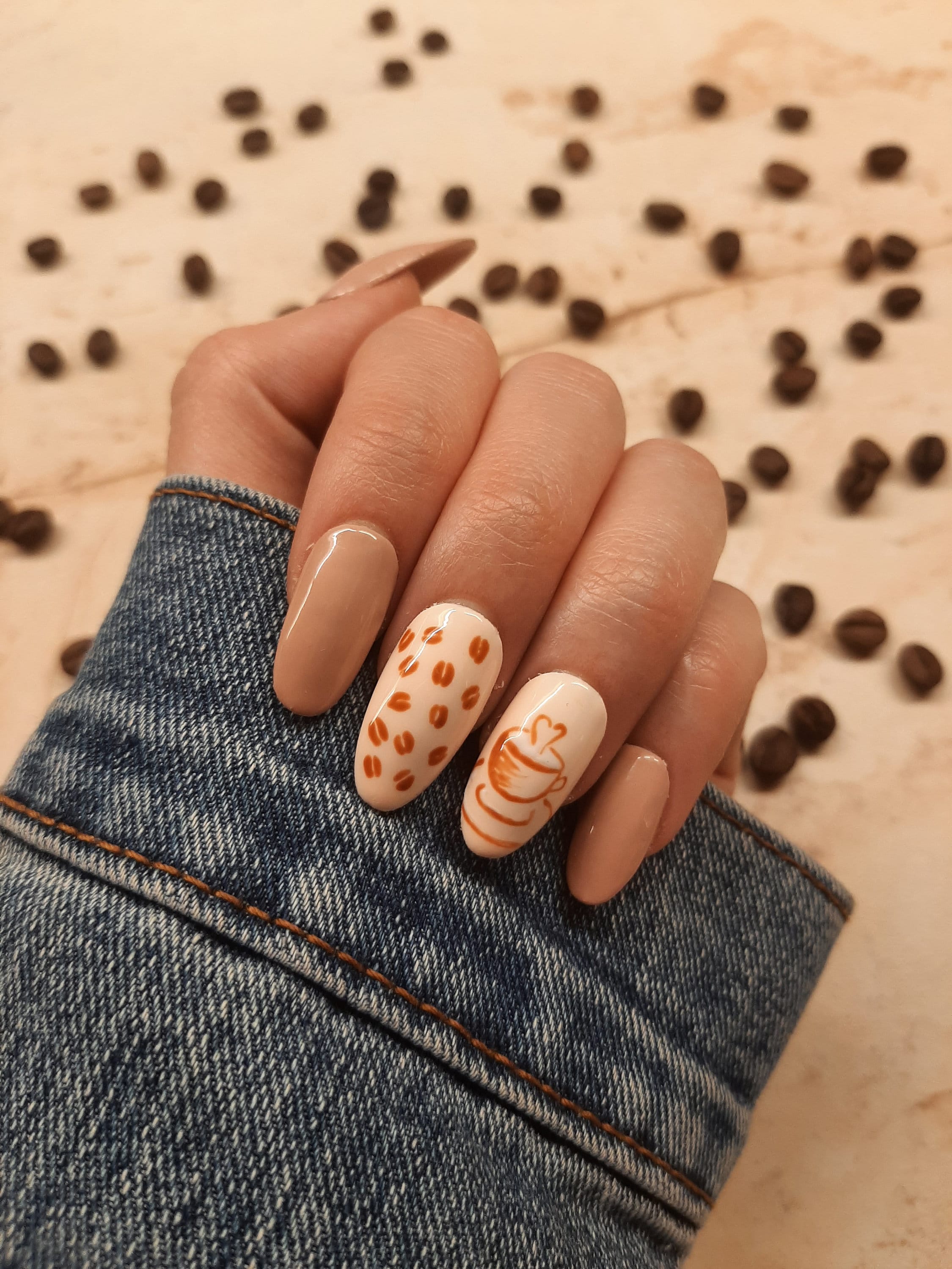Simple Coffee Morning Nail Inspiration