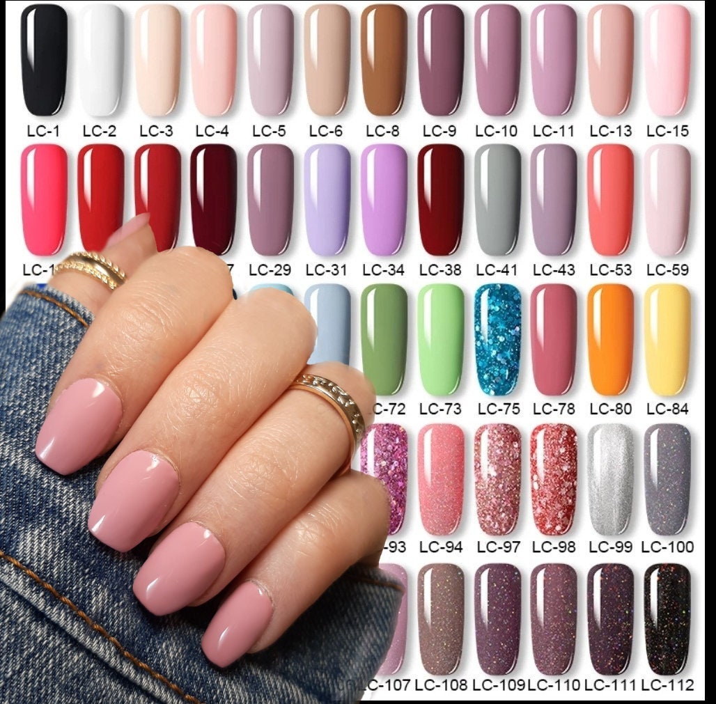 Handmade Solid Colour Press on Nails Custom 60 Colour Options Etsy