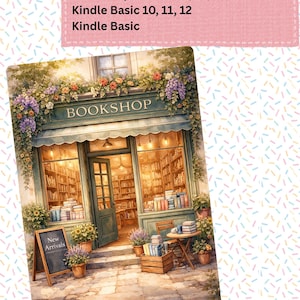 Digital File Cozy Bookshop Kindle Insert - Kindle Paperwhite, Colorsoft, or Basic - Print at Home