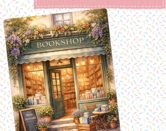 Digital File Cozy Bookshop Kindle Insert - Kindle Paperwhite, Colorsoft, or Basic - Print at Home