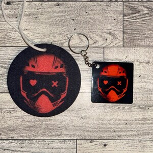 Faceless Man Keychain | Lights Out Inspired Key Ring | Air Freshener Duo | Caught Up | Game On | Bookstagram Booktok Bookish Gift Caught up duo