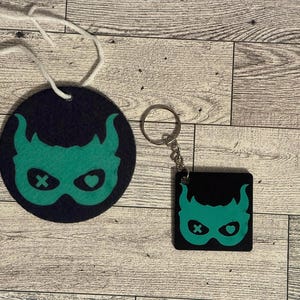 Faceless Man Keychain | Lights Out Inspired Key Ring | Air Freshener Duo | Caught Up | Game On | Bookstagram Booktok Bookish Gift Game on duo