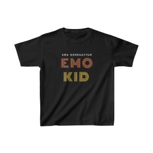 2nd Generation Emo Kid Baumwoll T-Shirt | Junge oder Mädchen Unisex Emo T-Shirt | Emo Shirt Geschenk für Kinder
