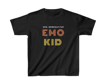 T-shirt in cotone per bambini Emo di seconda generazione / T-shirt Emo unisex per ragazzo o ragazza / Camicia Emo regalo per bambini