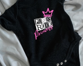 Punk Rock Princess Bodysuit | Elder Emo Baby Shower Gift | Emo Baby Gift | Baby Clothes | SOCO