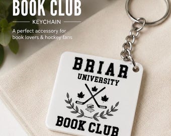 Briar University Book Club Keychain | Briar U Campus Diaries Inspired Key Ring |Off Campus Bookstagram Booktok Gift