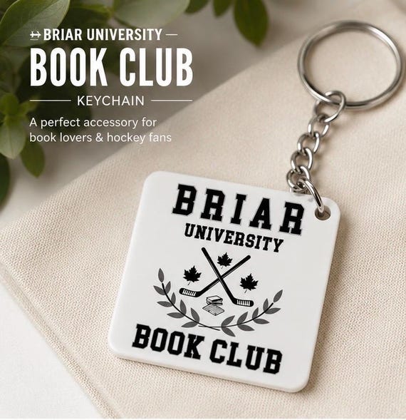 Briar University Book Club Keychain | Briar U Campus Diaries Inspired Key Ring |Off Campus Bookstagram Booktok Gift
