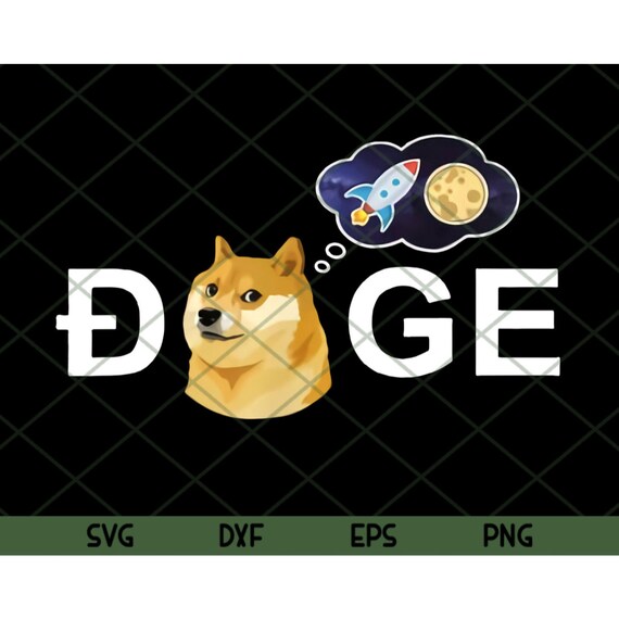 Dogecoin Doge Png Hodl To The Moon Png Crypto Meme Png Etsy