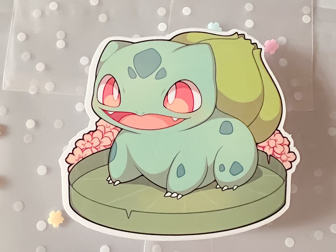 Bulbasaur Pokémon Sticker - Cute Peeking Design - 4 Sizes For Laptops, Water Bottles & More!