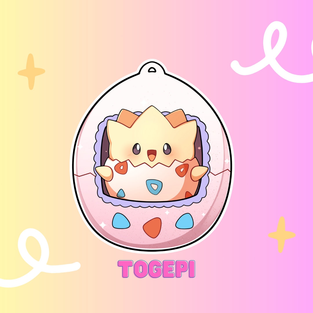 Accessories, Pokemon Togepi Badge Reel Charm