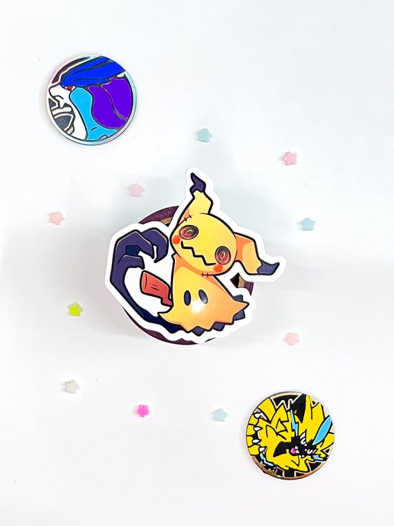 Mimikyu Sticker – Water Resistant and Durable Stickers for Water Bottles, Laptops, Planners, and Binders – Pokémon Gift