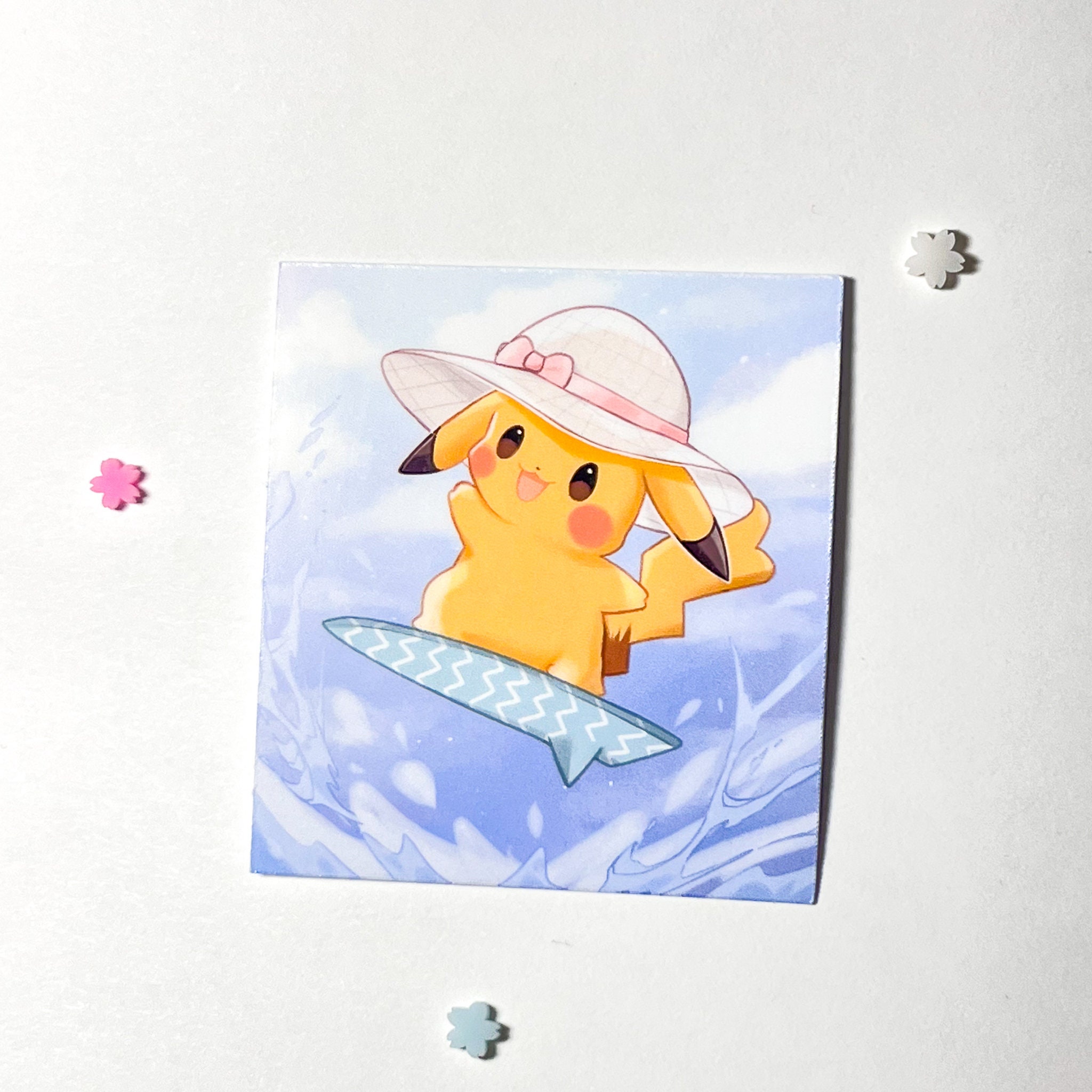Surfing Pikachu Vinyl Sticker Pokémon Stickers Pikachu 
