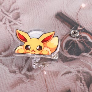 Kawaii-Inspired Badge Reel | Cute Work Accessory for Teachers, Nurses, and Office Besties