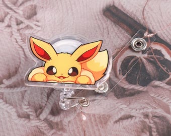 Kawaii-Inspired Badge Reel | Cute Work Accessory for Teachers, Nurses, and Office Besties