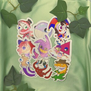 Amazing Digital Circus Stickers | Sticker Paper Weatherproof | ADC Stickers for Laptop, Water bottle, etc ft. Original Artwork