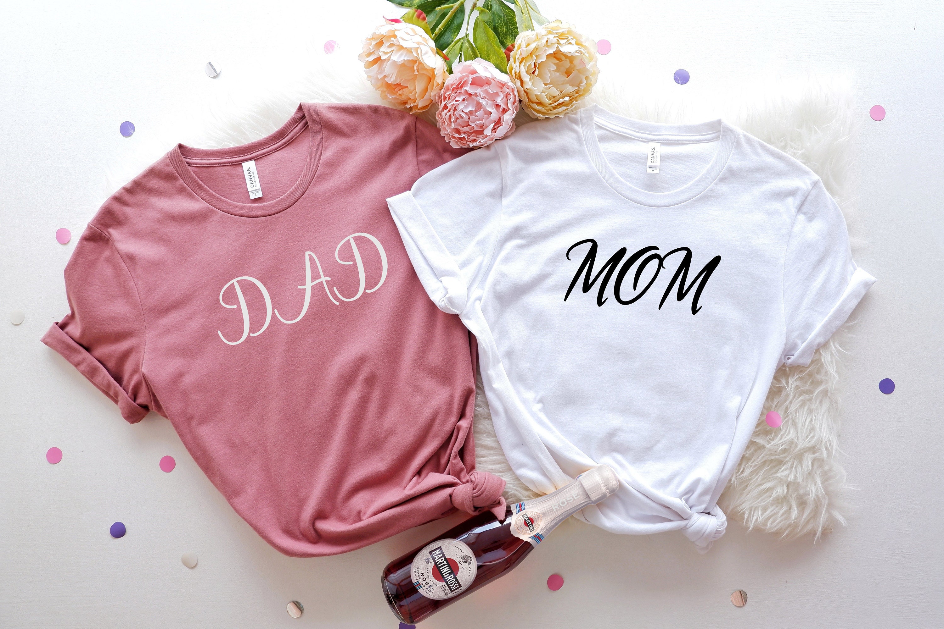 Mom and Dad Shirts Mom and Dad Tees Mom Pocket Tee Dad | Etsy