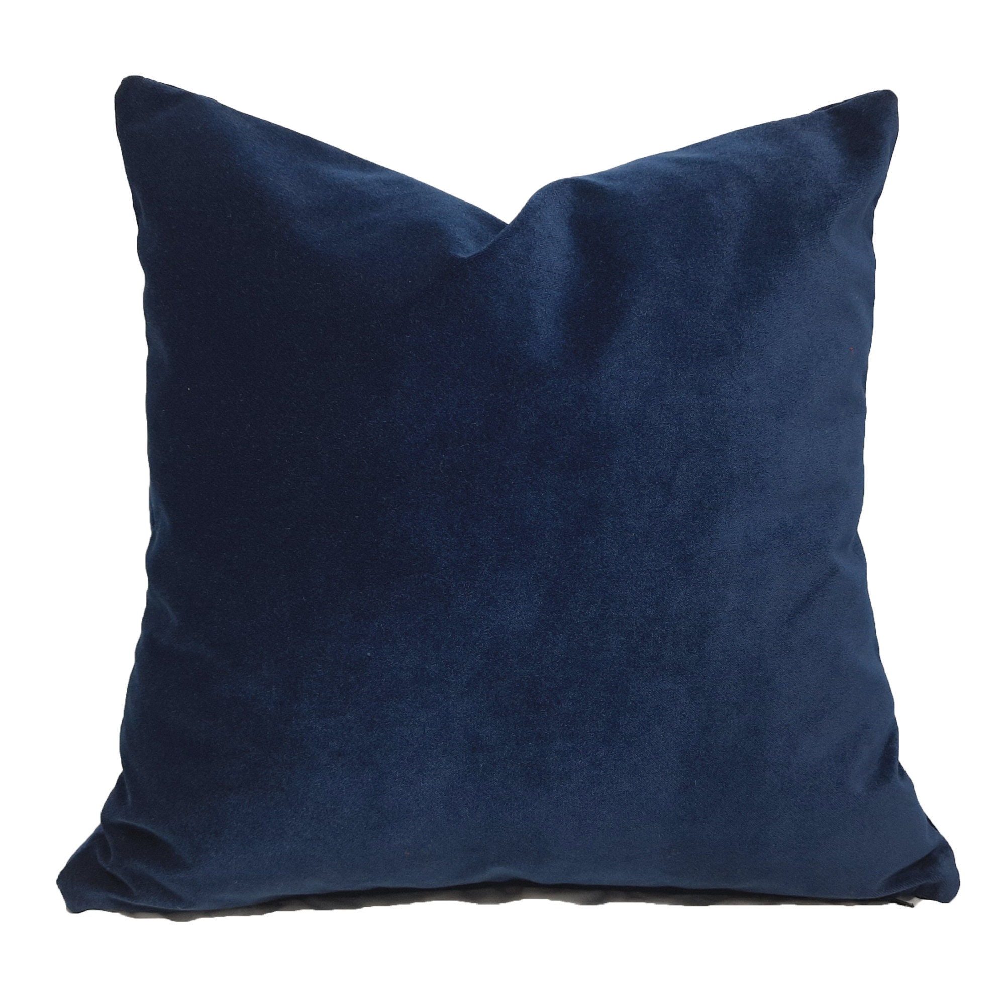 Navy Blue Solid Pillow Cover, Any Size, Dark Blue Decorative Throw