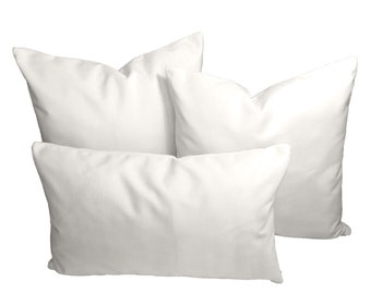 Luxury White Velvet Pillow Cover, Off White Throw Pillow Case, 12"x20", 18"x18", 20"x20", 14"x36"