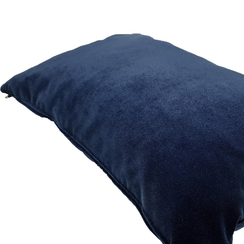 Navy Blue Solid Pillow Cover, Any Size, Dark Blue Decorative Throw