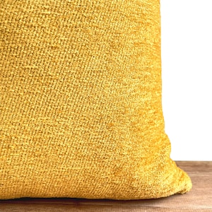 Mustard Yellow Boucle Throw Pillow, Fluffy Pillow Case, Textured Euro Sham, Cozy Pillow Cover, All Sizes High end Pillow