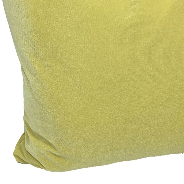 Chartreuse Yellow Velvet Pillow Cover, Citrine Solid Lime Yellow, Rich Velvet Throw Pillow Cover, Yellow Decorative Pillow Cover
