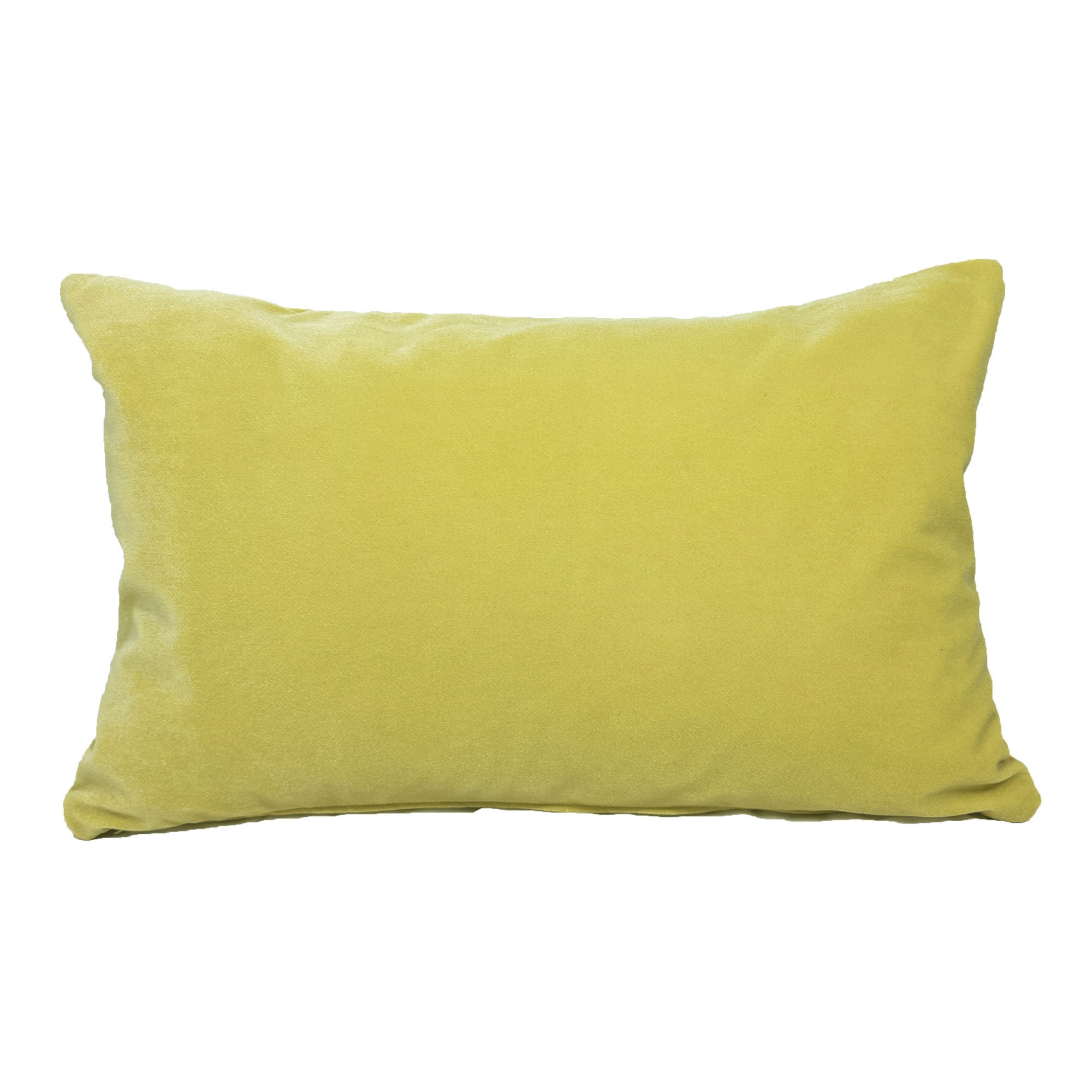 Chartreuse Yellow Velvet Pillow Cover Citrine Solid Lime Etsy