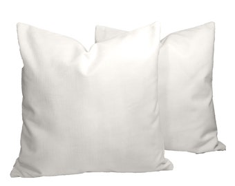 Luxury White Velvet Pillow Cover, Off White Throw Pillow Case, 12"x20", 18"x18", 20"x20", 14"x36"