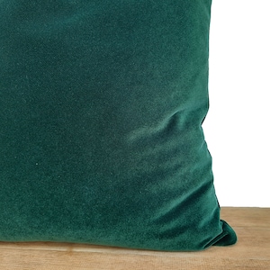 Housse de coussin en velours vert émeraude, taie d'oreiller verte, taie d'oreiller décorative