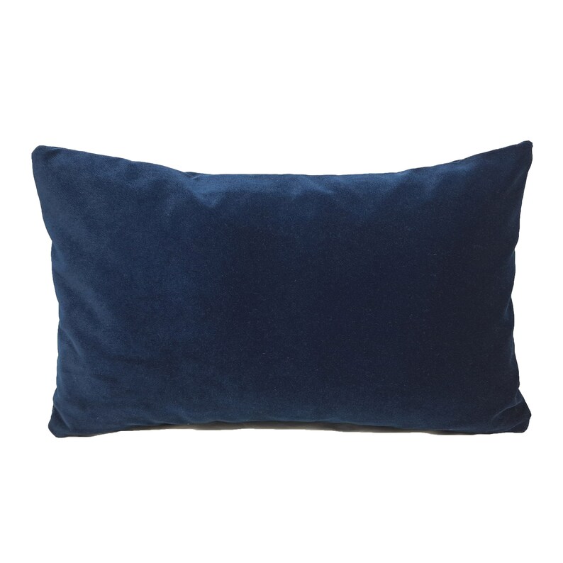 Navy Blue Solid Pillow Cover, Any Size, Dark Blue Decorative Throw