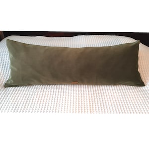 Sage Green Long Lumbar Throw Pillow Cover, Pillow for Bed, Extra Long Lumbar Pillow Cover, 14&quot;x36&quot;