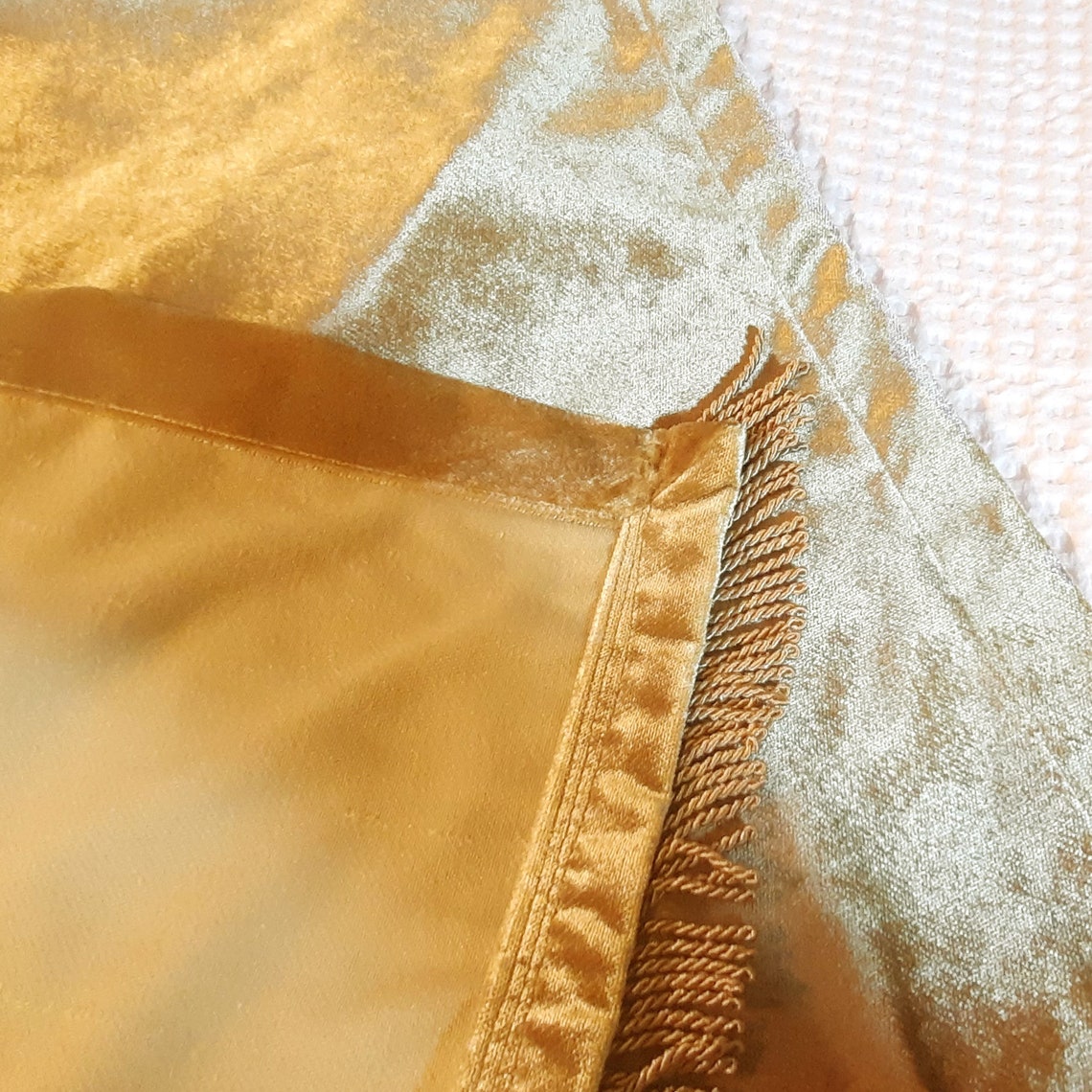 Luxury Gold Velvet Bed Runner Bed Scarf King Size Gold Etsy