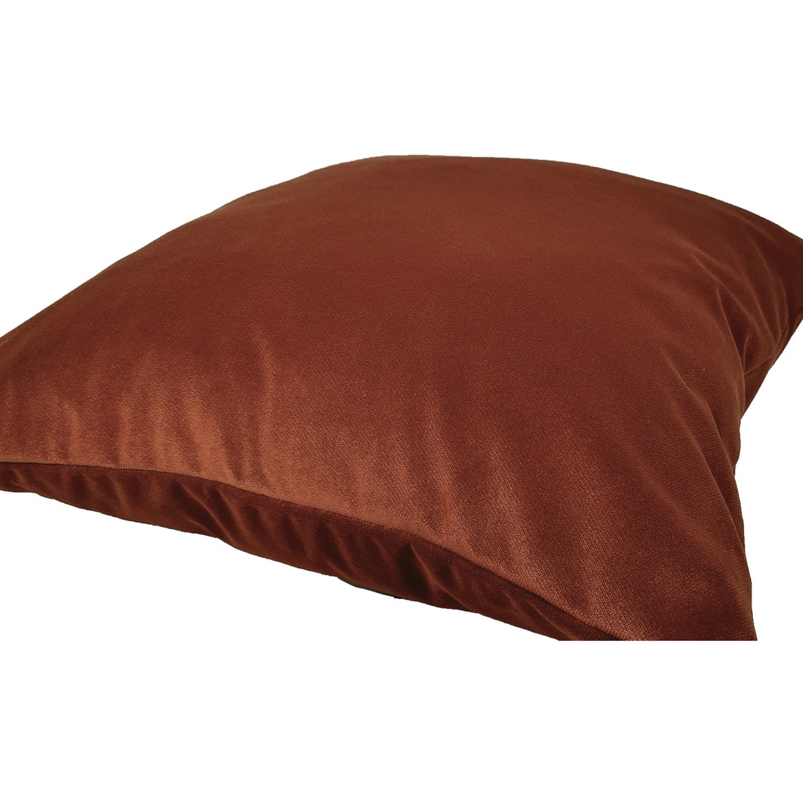Terracotta Velvet Pillow Cover Any Size Rust Orange Etsy