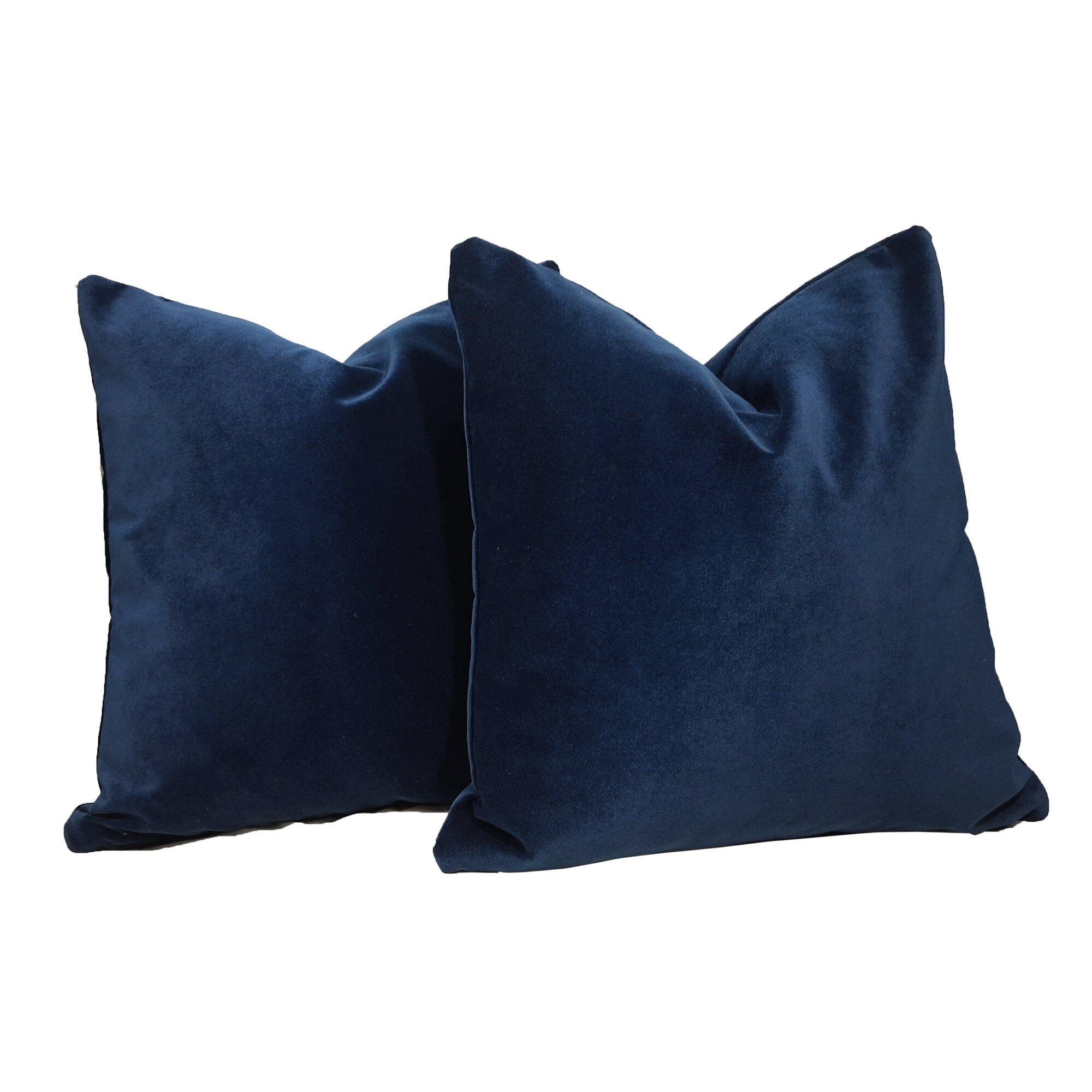 Navy Blue Solid Pillow Cover, Any Size, Dark Blue Decorative Throw ...