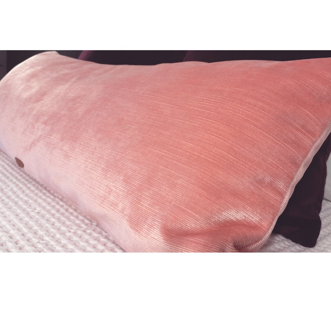 Luxury Extra Long Lumbar Pillow Cover Pink Velvet Body Pillow Etsy