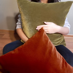 Velvet Throw Pillow Cover Any Sizes, Luxury Decorative Cushion Cover, Euro Sham Pillow Covers, Lumbar Pillow Covers
