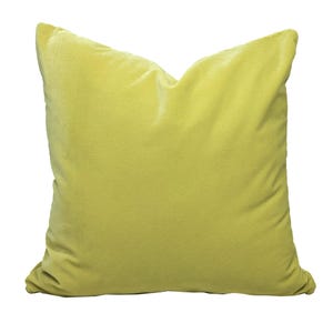 Chartreuse Yellow Velvet Pillow Cover, Citrine Solid Lime Yellow, Rich Velvet Throw Pillow Cover, Yellow Decorative Pillow Cover