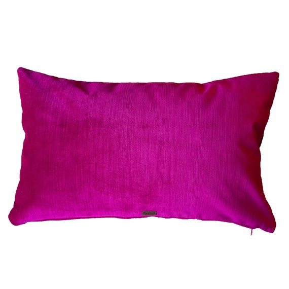 Luxury Fuschia Lumbar Velvet Pillow Cover Pink Velvet Pillow Etsy