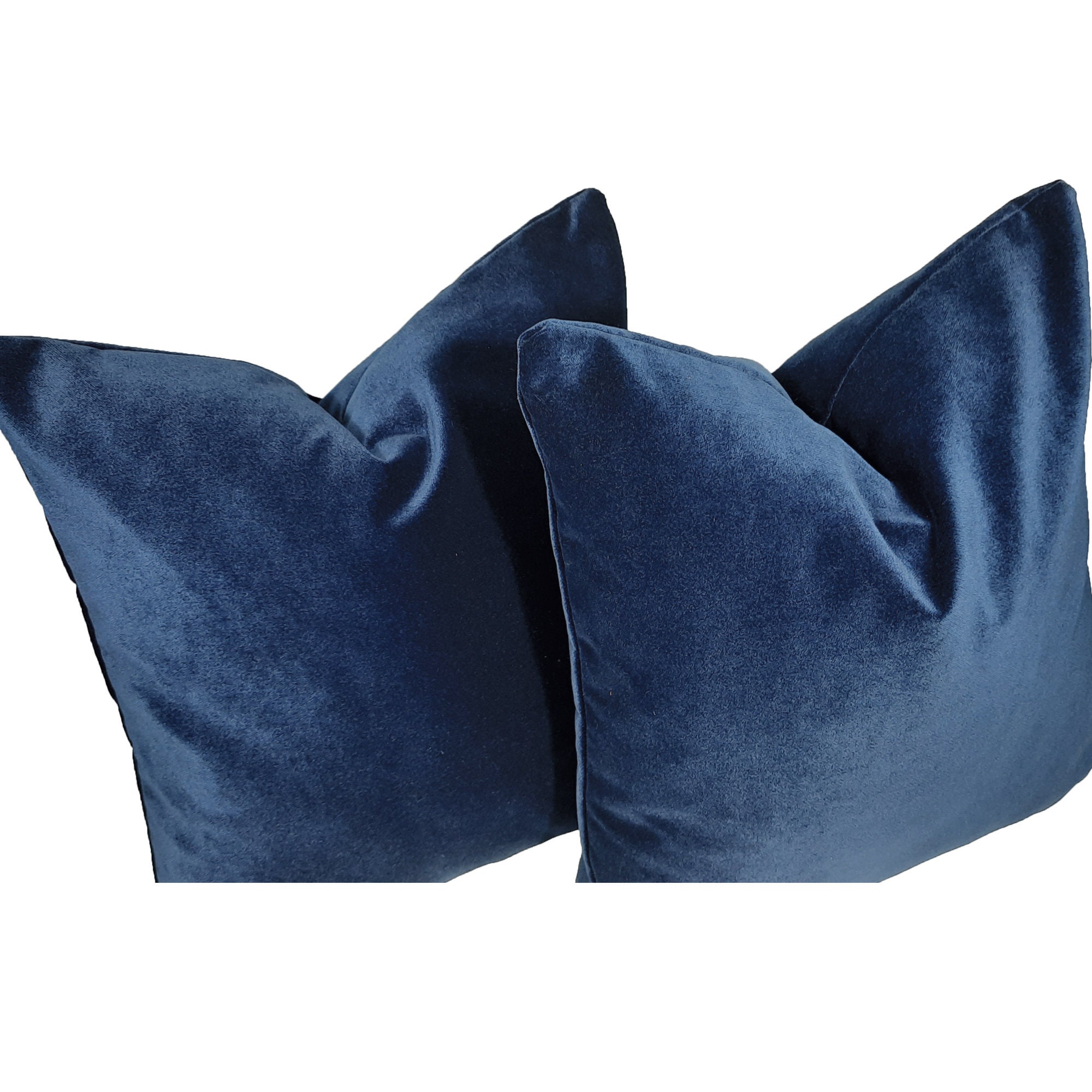 Navy Blue Solid Pillow Cover, Any Size, Dark Blue Decorative Throw ...